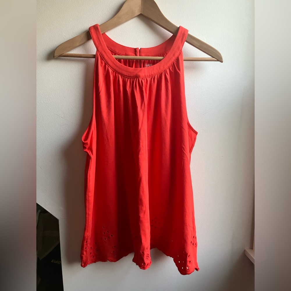 Lands' End Vibrant Red Tank Top